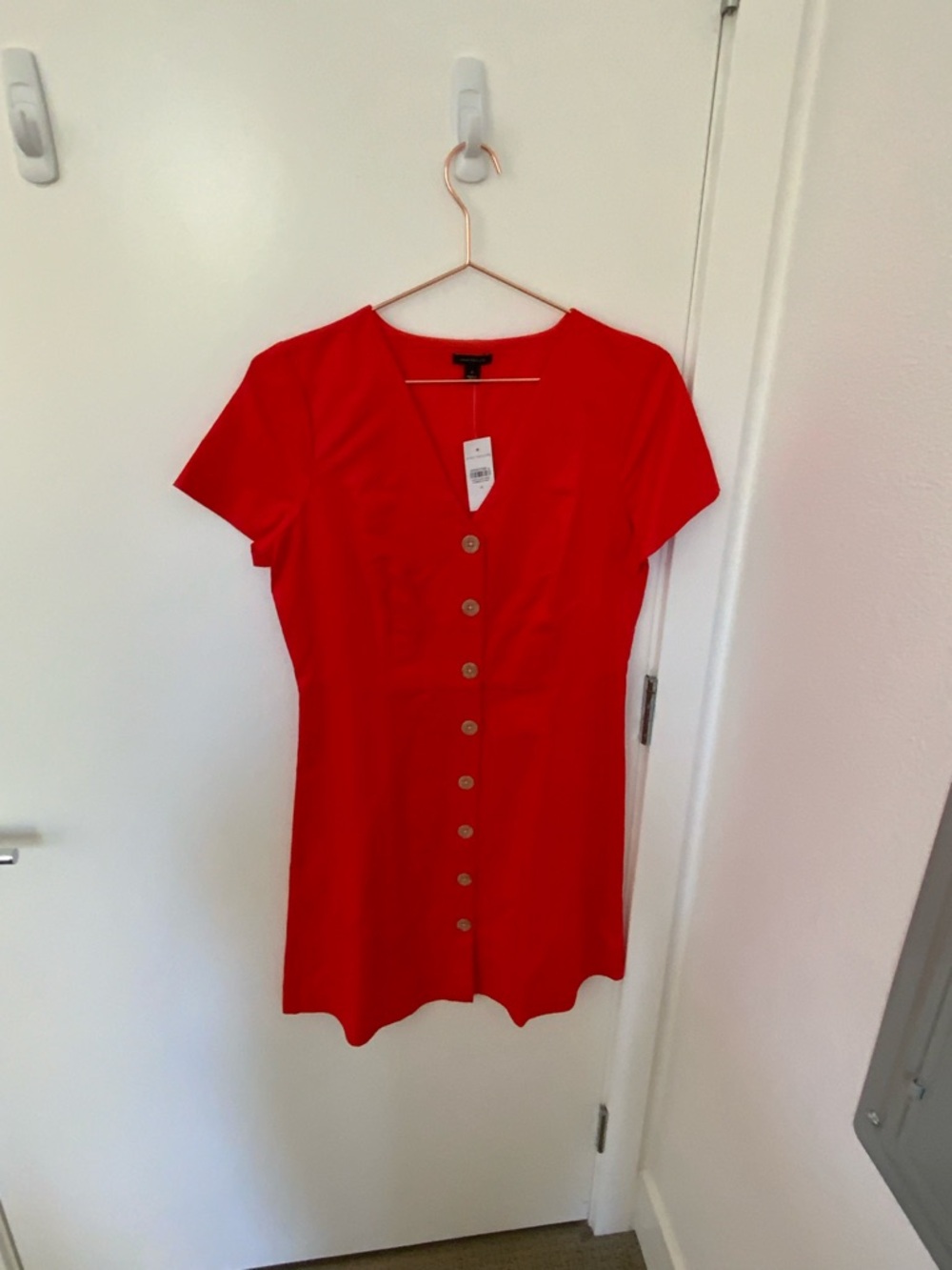 Ann Taylor Red V-Neck Blouse